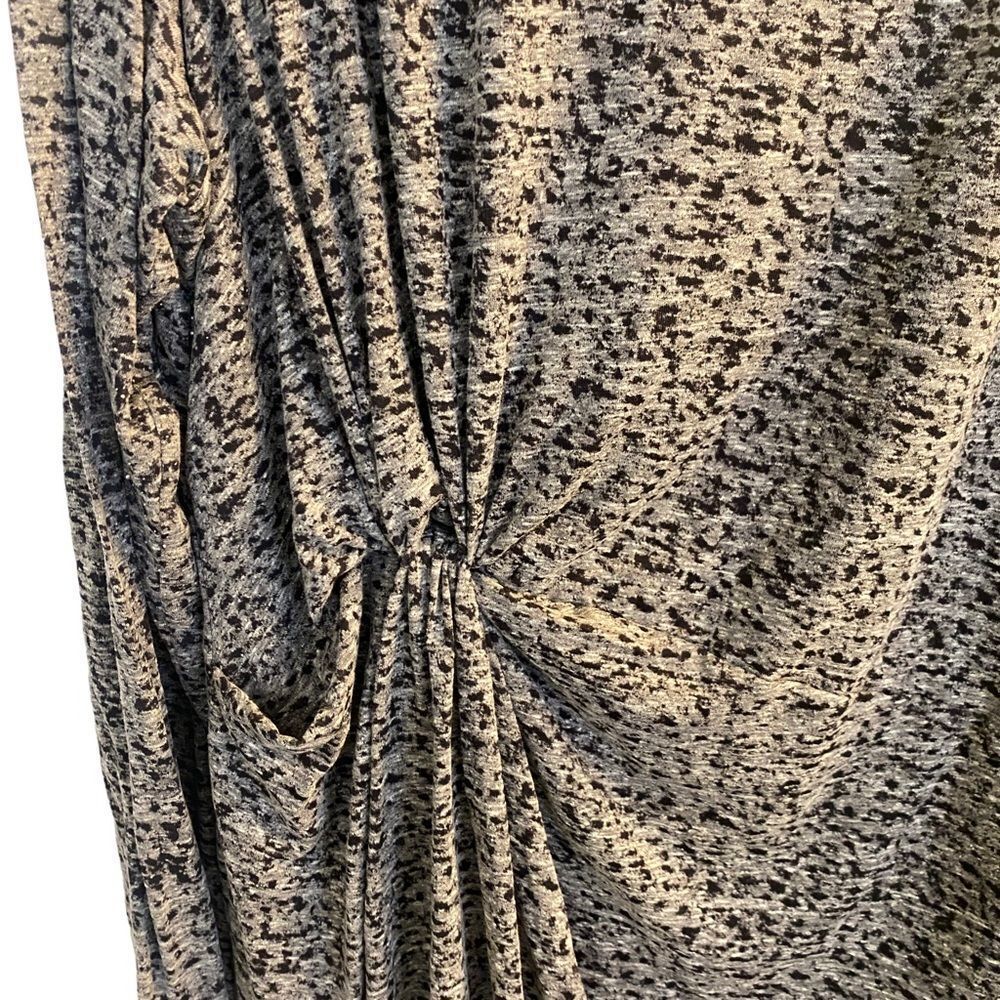 Cato Black/Gray Long Sleeve Side Ruched Dress Sz 22/24W - Picture 2 of 9